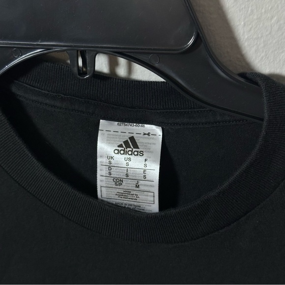 Adidas Men Logo Graphic Black Long Sleeve Crew Neck size Small. - Picture 3 of 7